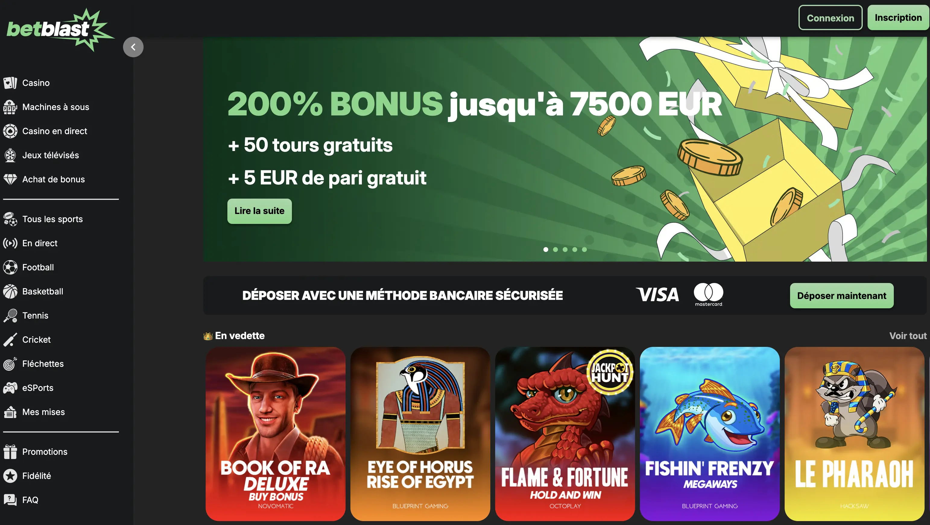 Offres et promotions de bonus de casinos en ligne en France